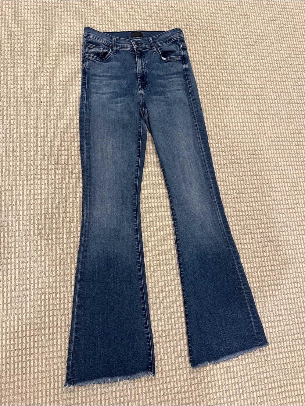 MOTHER Dark Wash High-Rise Flare Jeans